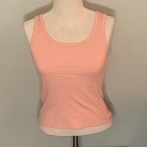 Cute pink fitted tank top size Small